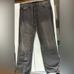 Sean John Mens 38x32 Relaxed Fit Black Denim Wide Leg Jeans‎ 133307